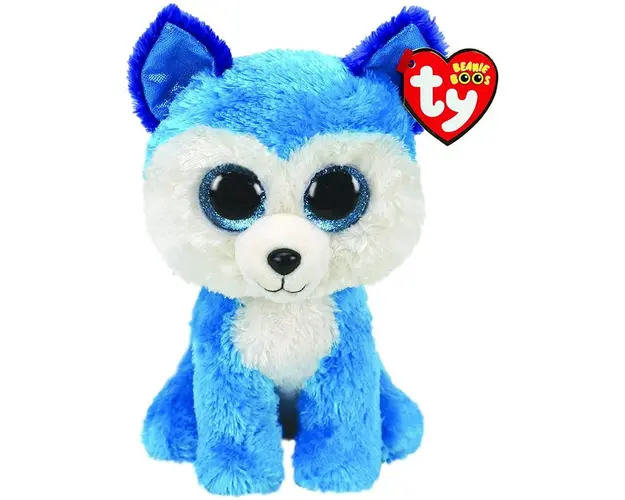 TY - Jucarie din plus Catel Husky , 24 cm, Albastru
