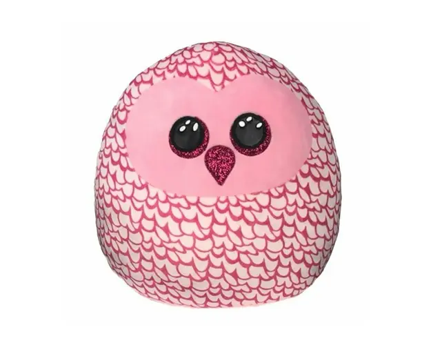 Ty - Jucarie din plus Bufnita Pinky , Squish, 30 cm, Multicolor