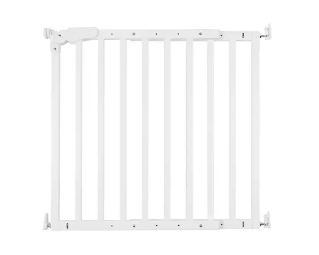 Poarta de siguranta lemn Childhome Maestro 73.5-104 cm Alb