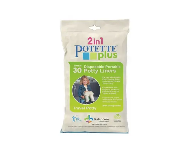 Potette Plus - Pungi biodegradabile de unica folosinta pentru olita portabila - 30 buc/set