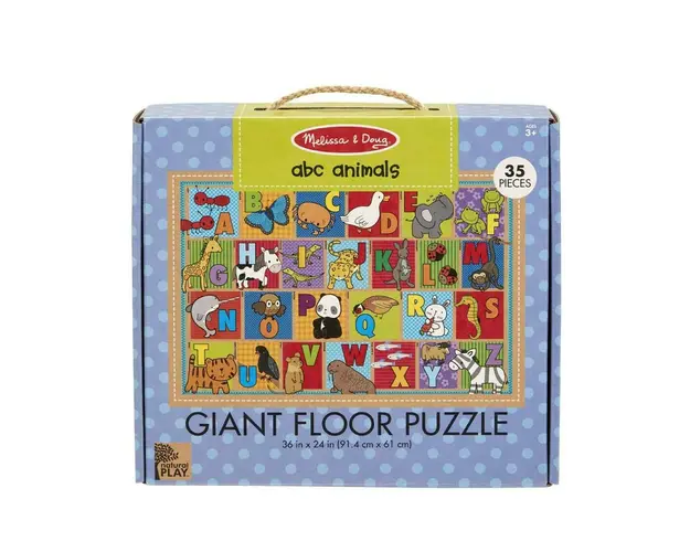 Melissa & Doug - Puzzle de podea Alfabetul Animalelor Puzzle Copii, pcs 35
