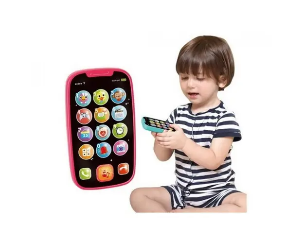 Jucarii bebe - PRIMUL MEU TELEFON SMART ROZ CU MUZICA SI LUMINI
