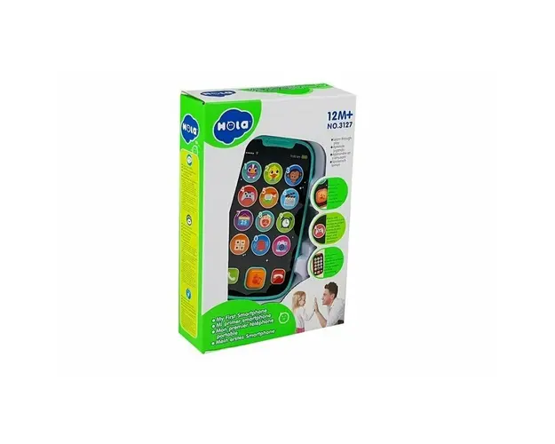 Jucarii bebe - PRIMUL MEU TELEFON SMART VERDE CU MUZICA SI LUMINI