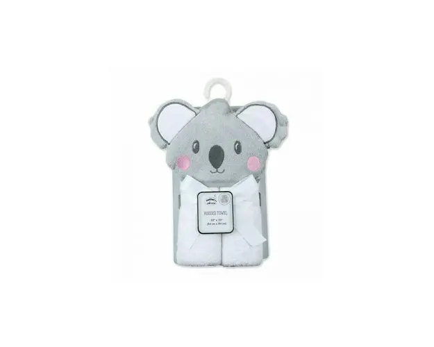 Mother's choice - Prosop bebe cu gluga din bumbac - ursulet koala gri