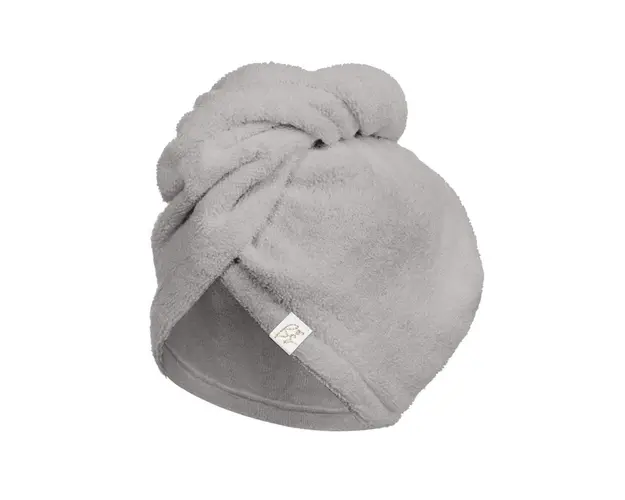 Prosop Turban din bambus pentru mamici si copii , Gri