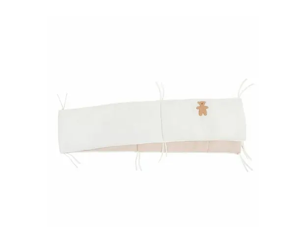Protectie patut Childhome 35x340 cm, Jerse/Muselina Teddy
