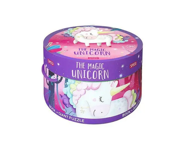 Puzzle (30 piese) cu carte - Unicorn