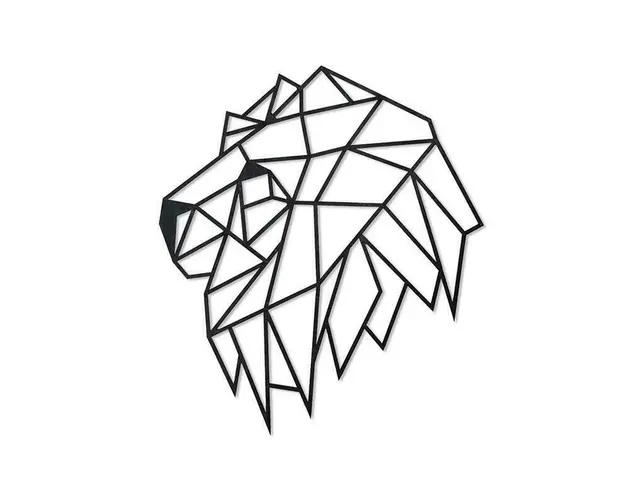 Puzzle 3D decorativ LION HEAD din lemn 134 piese @ EWA