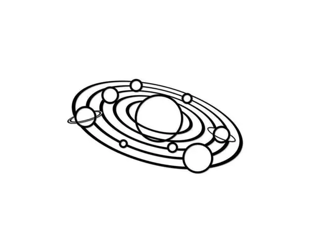 Puzzle 3D decorativ SOLAR SYSTEM din lemn 64 piese @ EWA