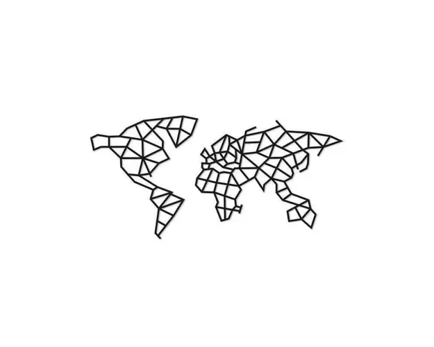 Puzzle 3D decorativ WORLD MAP din lemn 324 piese @ EWA