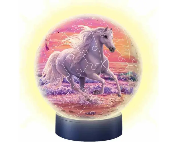 Puzzle 3D Luminos Cal Pe Plaja, 72 Piese