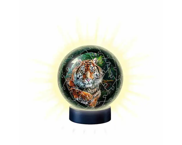 Puzzle 3D Luminos Tigru, 72 Piese