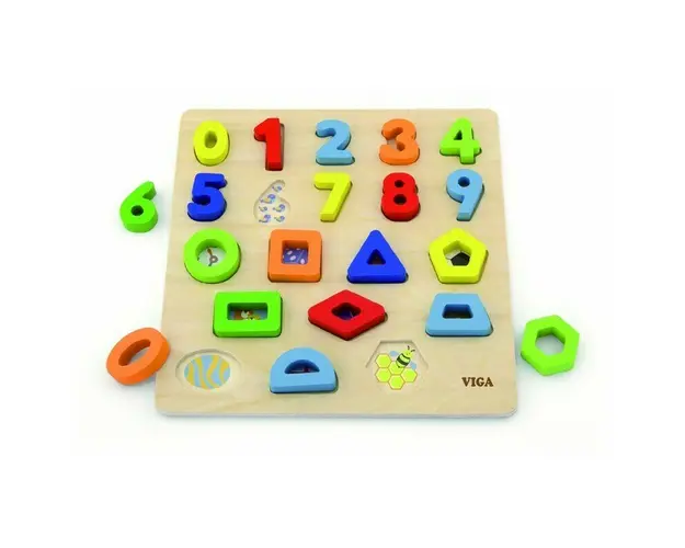 Viga - Puzzle din lemn Numere si forme , Puzzle Copii, piese 20
