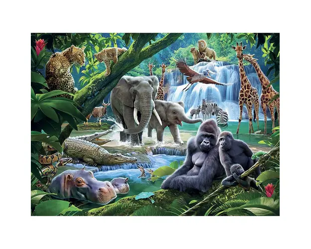 Puzzle Animale Din Jungla, 100 Piese