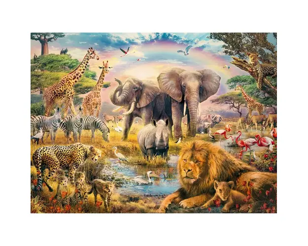 Puzzle Animale In Salbaticie, 100 Piese
