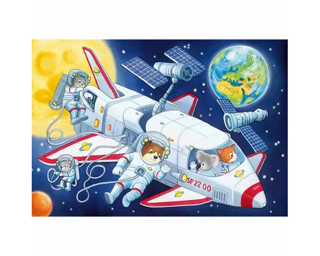 Puzzle Animale In Spatiu, 2X24 Piese