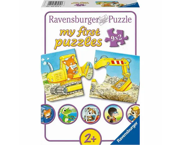 Puzzle Animale Muncitoare, 9X2 Piese