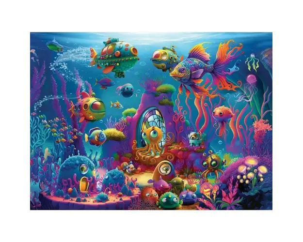 Puzzle, Ravensburger, Animalele oceanului, 150 piese, 7 ani+, Multicolor