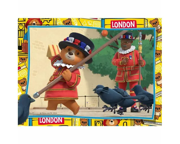 Puzzle personaje, Ravensburger, Aventurile lui Paddington, 4 in 1, 12/16/20/24 piese, 3 ani+, Multicolor