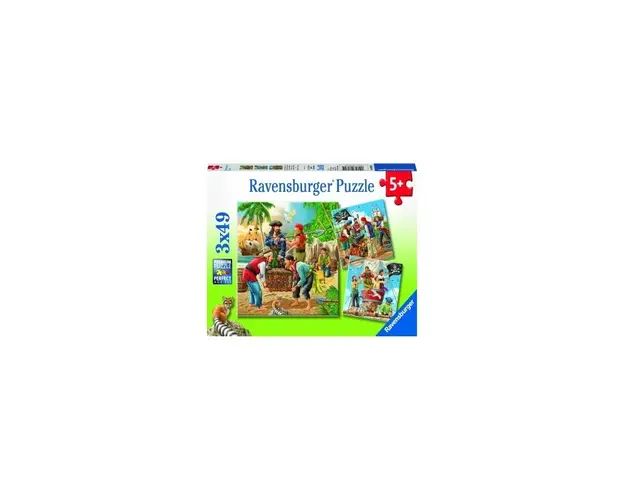 Puzzle Aventurile Piratilor, 3X49 Piese
