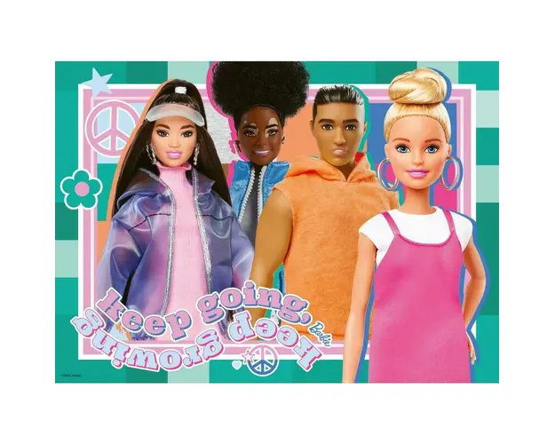Puzzle personaje, Ravensburger, Barbie, 4x100 piese, 5 ani+, Multicolor