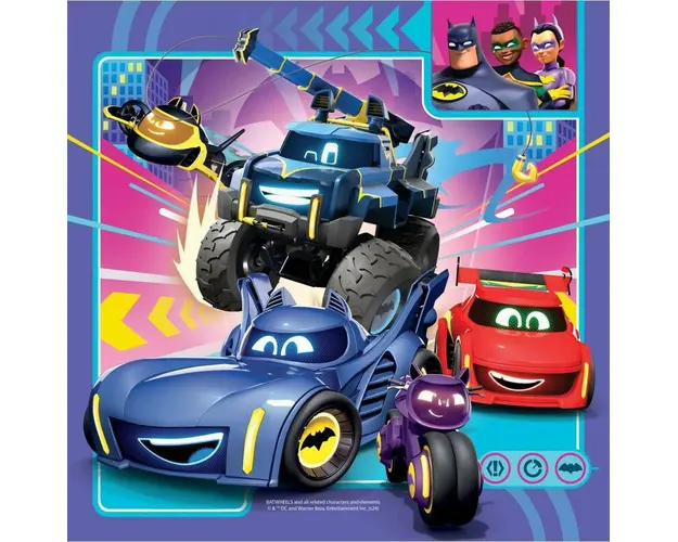 Puzzle personaje, Ravensburger, Batroti, 3x49 piese, 5 ani+, Multicolor