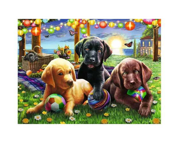 Puzzle Catei La Picnic, 100 Piese