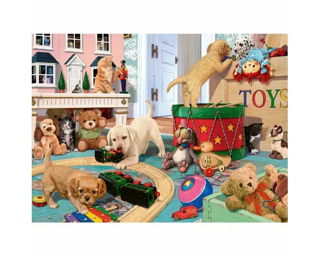 Puzzle animale, Ravensburger, Catei si jucarii, 150 piese, 7 ani+, Multicolor