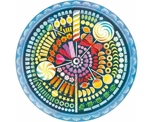 Puzzle Cerc Bomboane, 500 Piese