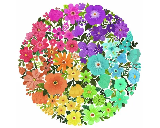 Puzzle Cerc Flori, 500 Piese
