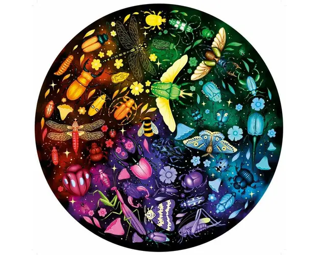 Puzzle rotund, Ravensburger, Insecte, 500 piese, 12 ani+, Multicolor