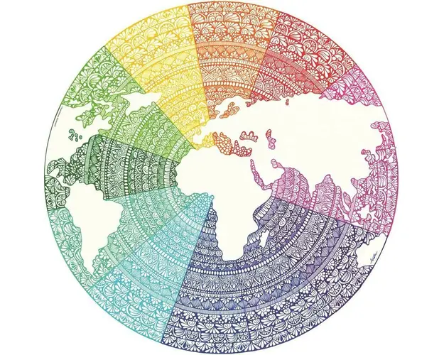 Puzzle Cerc Mandala, 500 Piese