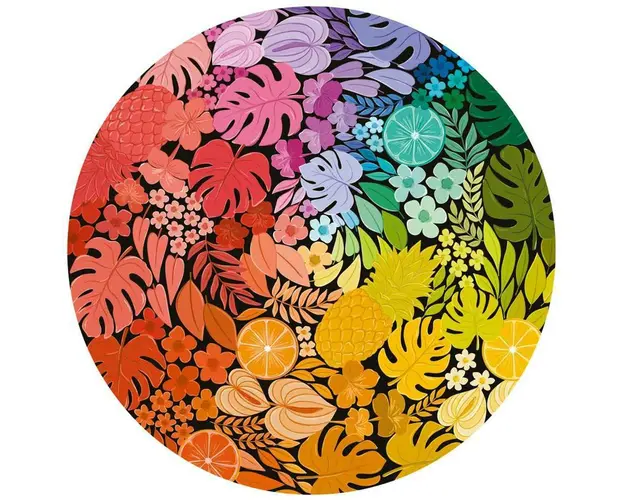 Puzzle rotund, Ravensburger, Tropical, 500 piese, 12 ani+, Multicolor
