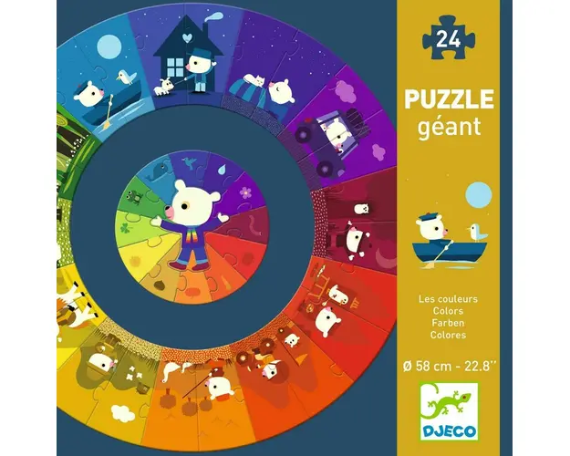 Djeco - Puzzle circular . culori