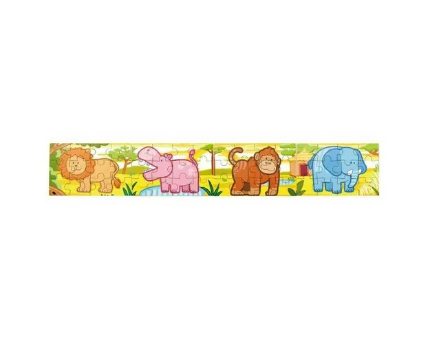 Viga - Puzzle din lemn Jungla , Puzzle Copii , 4 in 1, Conectabile, piese 48