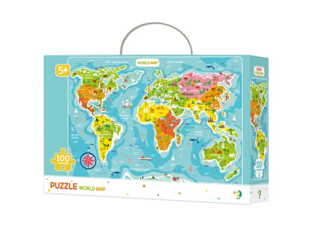 Puzzle - Continentele lumii (100 piese)