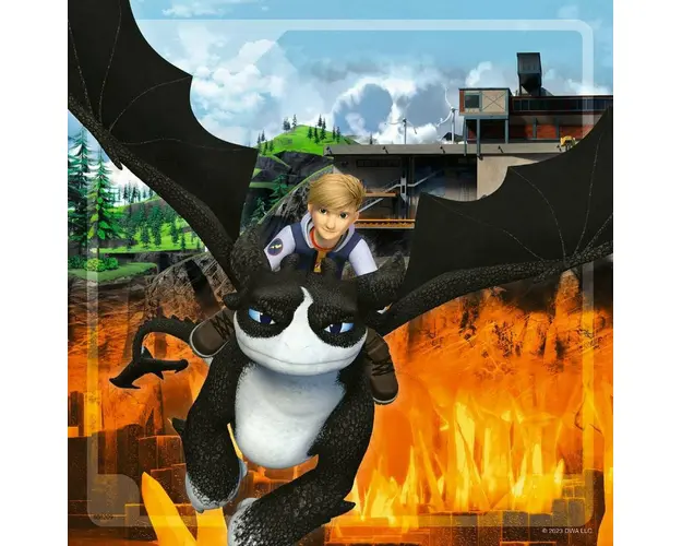 Puzzle Cum Sa Iti Dresezi Dragonul, 3X49 Piese