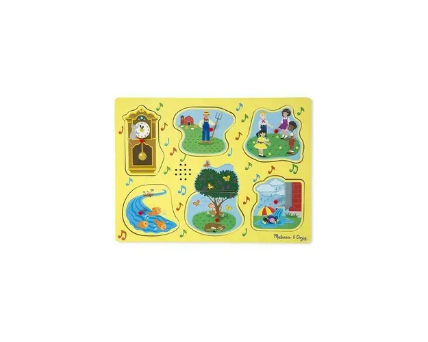 Melissa & doug - Puzzle de lemn cu sunete Cantecele copilariei