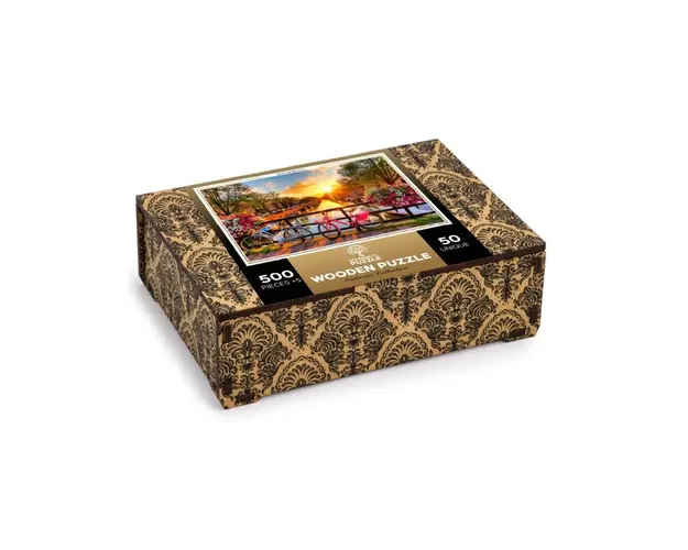 Puzzle din lemn, Bicicletele din Amsterdam, 505 piese