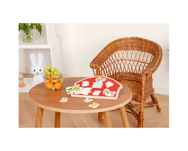 Puzzle din lemn - Casuta animalutelor