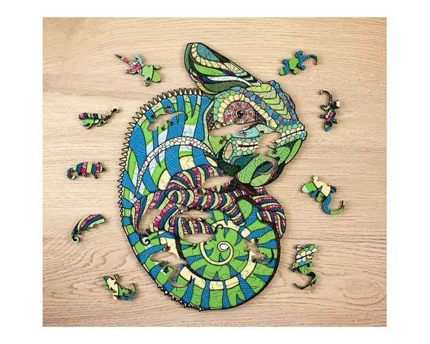 Puzzle din lemn, CHAMELEON, 111 piese @ EWA