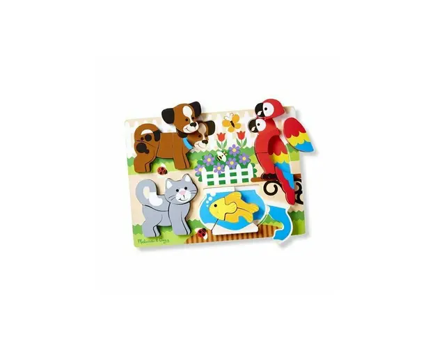 Melissa & Doug - Puzzle din lemn Prietenii mei Puzzle Copii, pcs 20