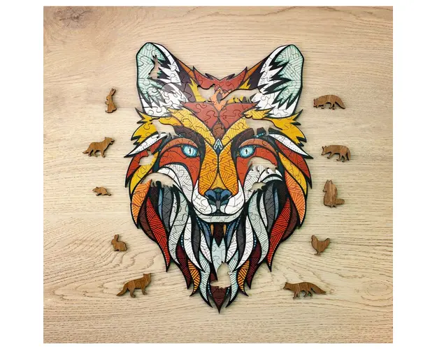 Puzzle din lemn, FOX, 141 piese @ EWA