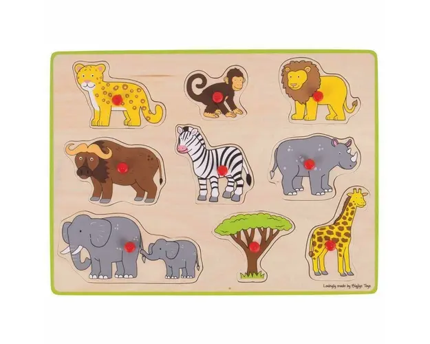 Puzzle din lemn incastru - Safari