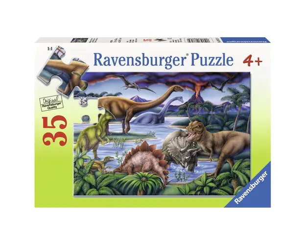 Puzzle Locul De Joaca Al Dinozaurilor, 35 Piese