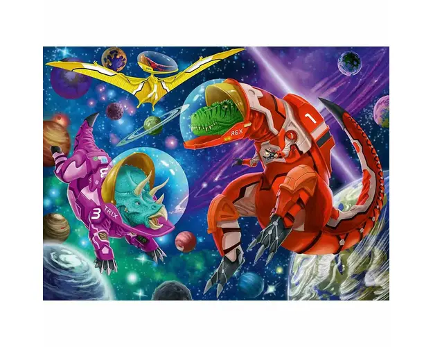 Puzzle Dinozauri In Spatiu, 200 Piese