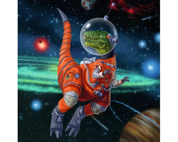 Puzzle Dinozauri In Spatiu, 3X49 Piese