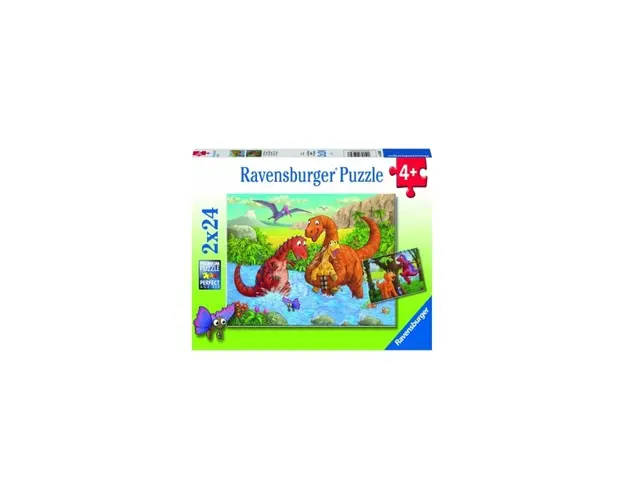 Puzzle Dinozauri La Rau, 2X24 Piese