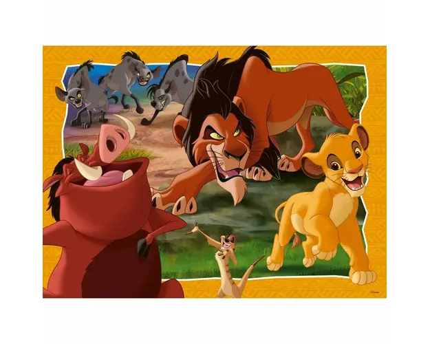 Puzzle personaje, Ravensburger, Disney Regele Leu, 200 piese, 8 ani+, Multicolor