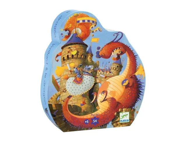 Djeco - Puzzle Cavalerul si Dragonul